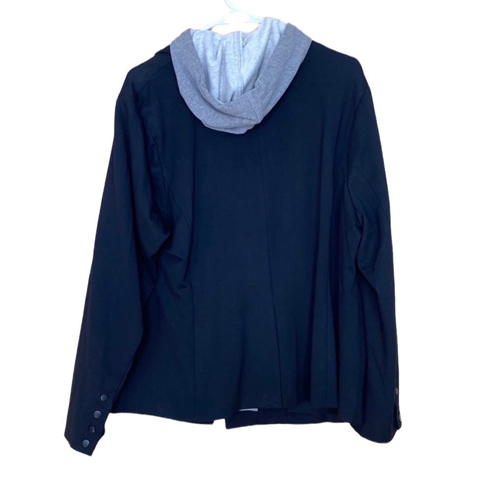 SOLD NWT Torrid PONTE & FRENCH TERRY LAYERED HOODED BLAZER - Picture 2 of 8